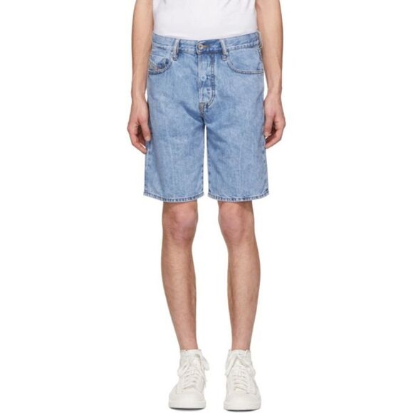 Diesel Blue Denim D-Mirk Shorts Mens Size 34 - Picture 1 of 11